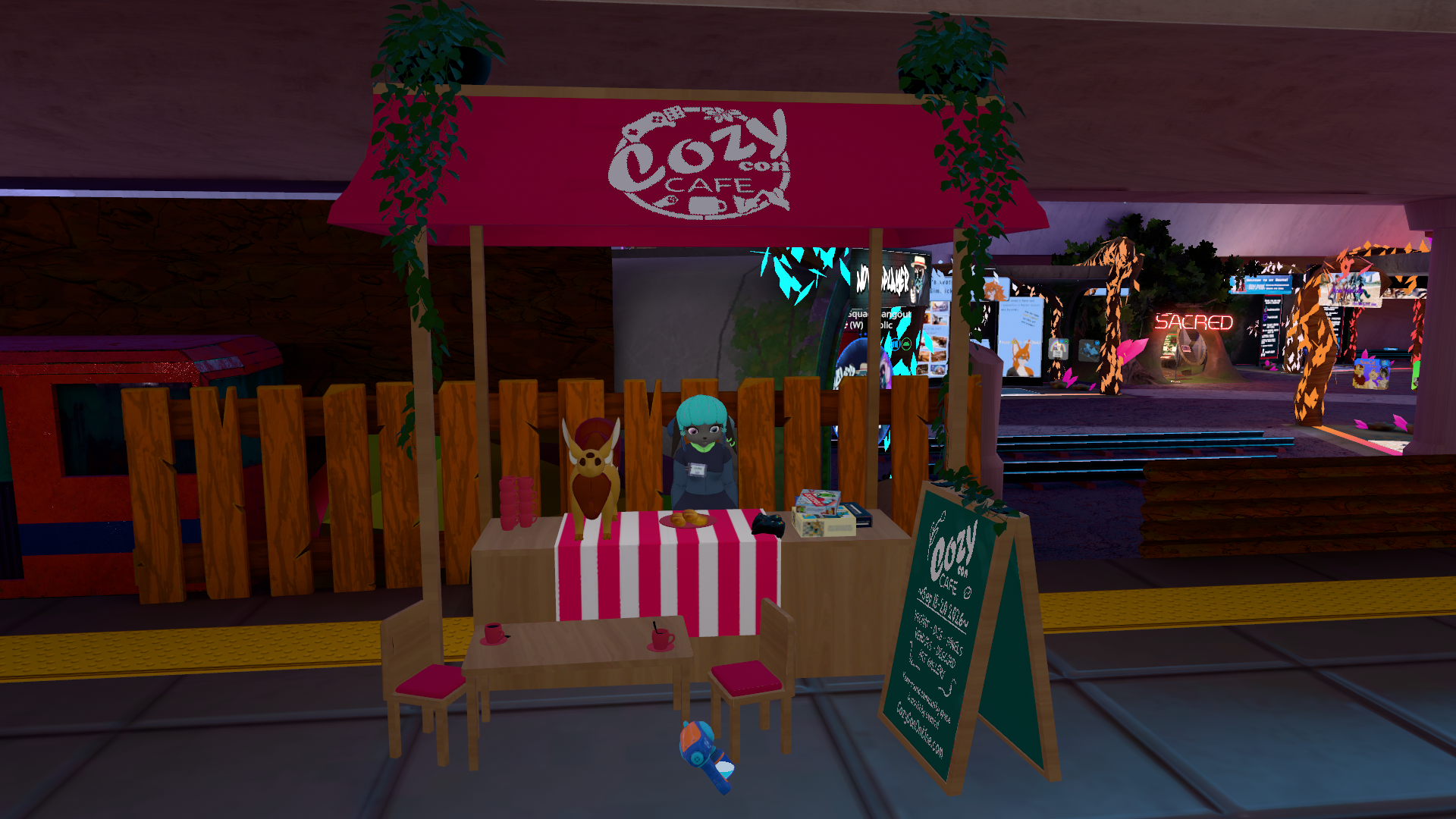 PJKT Fang Booth for CozyCon Cafe