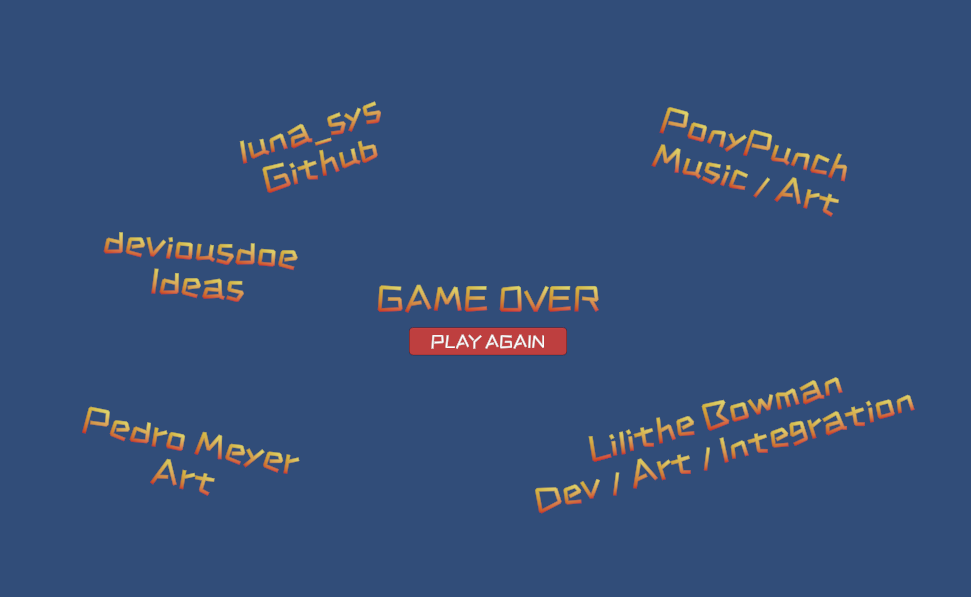 The creators of this game - I mostly did everything but I did get some assets from others, where noted.